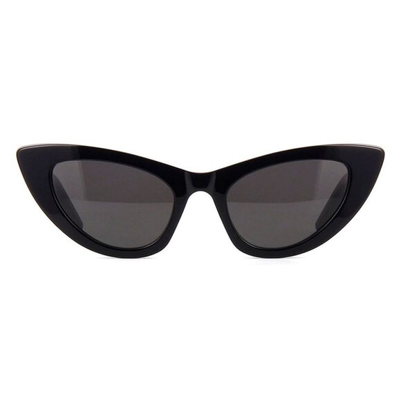 NEW SL213 LILY 001 SAINT LAURENT SUNGLASSES WOMEN BLACK CAT EYE EYEWEAR - Picture 2 of 6